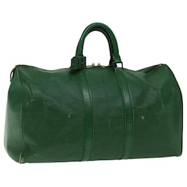 Louis Vuitton-Louis Vuitton Epi Keepall 45 Boston Bag Green M42974 Autenticação de LV 67150-Verde