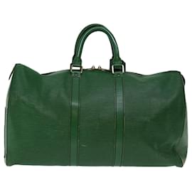 Louis Vuitton-Louis Vuitton Epi Keepall 45 Boston Bag Green M42974 LV Auth 67150-Green