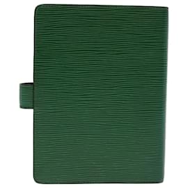 Louis Vuitton-LOUIS VUITTON Epi Agenda MM Day Planner Cover Verde R20044 LV Aut 67135-Verde