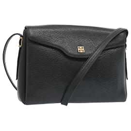 Givenchy-GIVENCHY Shoulder Bag Leather Black Auth bs12188-Black