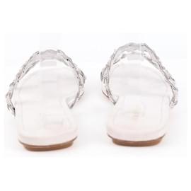 Lk Bennett-Sapatos de sandália de couro-Prata