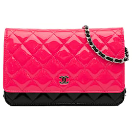 Chanel-CHANEL Handtaschen-Geldbörse mit Kette-Pink