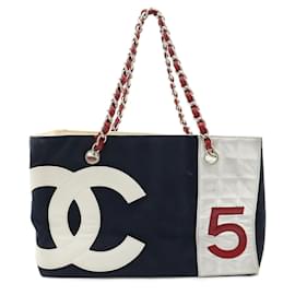 Chanel-Chanel Cabas-Blu navy