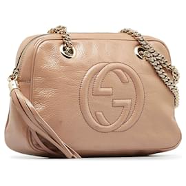 Gucci-GUCCI Handtaschen Soho Chain-Pink