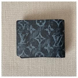 Louis Vuitton-Cartera Louis Vuitton Multiple-Negro,Gris