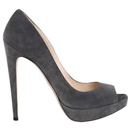Prada-Suede heels-Grey