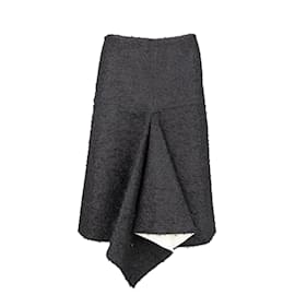 Marni-Marni Asymmetric Lambskin Skirt-Black