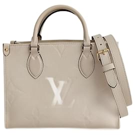 Louis Vuitton-Louis Vuitton Louis Vuitton OnTheGo Empreinte PM shoulder bag in ivory leather-Other