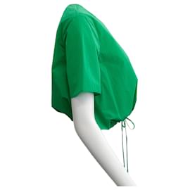 Autre Marque-Maison Rabih Kayrouz Top recortado verde esmeralda com cordão-Verde