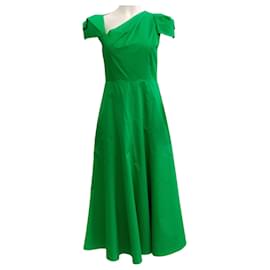 Autre Marque-Roland Mouret Green Cotton Cap Sleeve Dress-Green