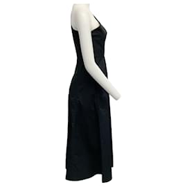 Autre Marque-Roland Mouret Black Cotton One Shoulder Dress-Black