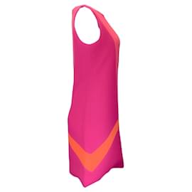 Autre Marque-Tom and Linda Platt Magenta / pink / Orange Multi Sleeveless Colorblock Crepe Dress-Multiple colors