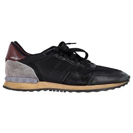 Valentino Garavani Baskets basses Valentino Rockrunner en daim multicolore Autre Imprimé python