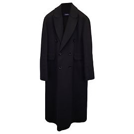 Cappotto 'S Max Mara con petto foderato in Lana Nera Nero
