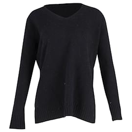 Prada-Prada gerippter Pullover aus schwarzer Wolle-Schwarz