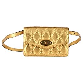 Bolsa de cinto acolchoada Mulberry Small Darley em couro dourado Dourado