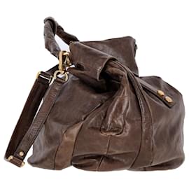 Marc Jacobs-Marc Jacobs Hobo Shoulder Bag in Brown Leather-Brown