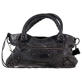 Balenciaga-Balenciaga Small Classic City Bag in Black Leather-Black
