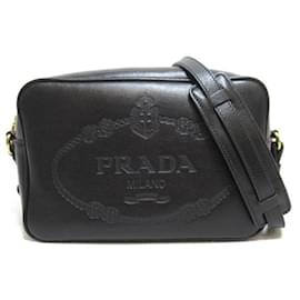 Prada-Prada Logo Camera Bag  Leather Crossbody Bag in Excellent condition-Other