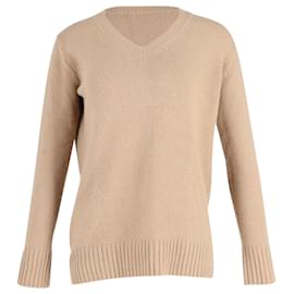 Prada-Prada Ribbed Sweater in Beige Wool-Beige
