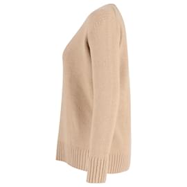 Prada-Prada Ribbed Sweater in Beige Wool-Beige