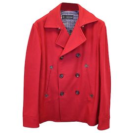 Dsquared2 Cappotto foderato in lana rossa Rosso