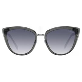 Emilio Pucci-Cat Eye Silver Sunglasses EP0092 20b 55/19 145 mm-Grey