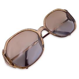 Christian Dior-Sonnenbrille im Vintage-Glitzer-Look 2527 31 Optyl 56/18 130MM-Beige