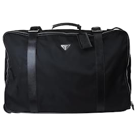 Prada Black Nylon Suitcase Black