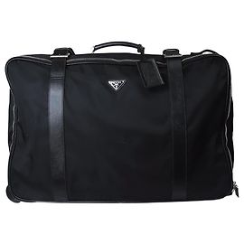 Prada Schwarzer Nylonkoffer Schwarz