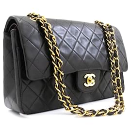 Chanel-Black vintage 1991-1994 medium Classic double flap bag-Black