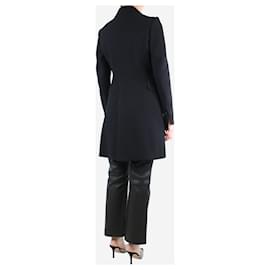 Alaïa-Abrigo negro de lana con botonadura forrada - talla UK 12-Negro