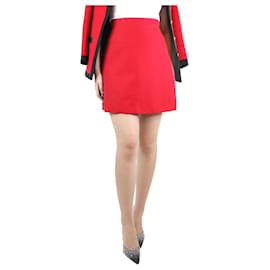 Gucci-Mini jupe rouge en laine et soie mélangée - taille UK 10-Rouge