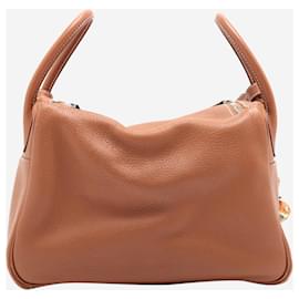 Hermès-brown 2007 Lindy 30 Taurillon Clemence leather bag-Brown