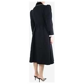 Miu Miu-Black wool buttoned coat - size UK 10-Black