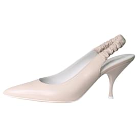 Bottega Veneta-Sapatos slingback de couro marfim - tamanho UE 39 (Reino Unido 6)-Cru