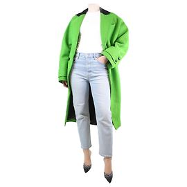 Philosophy Di Alberta Ferretti Green single-button wool coat - size UK 10 Green
