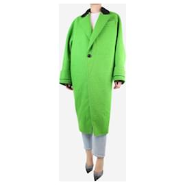Philosophy Di Alberta Ferretti-Manteau en laine vert à un bouton - taille UK 10-Vert