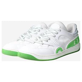 Gucci-Weiße Basket Low-Top-Sneaker - Größe EU 39-Weiß