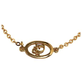 Dior-Bracelete Dior Gold Logo Charm-Dourado