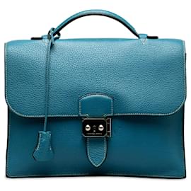 Hermès-Hermes Azul Clemence Sac a Depeches 27-Azul
