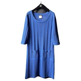 Chanel-Paris / Singapore CC Buttons Summer Dress-Blue