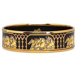 Hermès-Bracelet cheval en émail doré GM-Autre