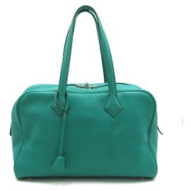 Hermès Bolsa de couro Hermes Clemence Victoria 35 em muito bom estado Outro