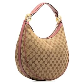 Gucci-Borsa a tracolla in tela Hobo Bag media Gucci GG Canvas Twins 232962 In ottime condizioni-Altro