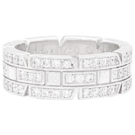 Cartier-Anel Cartier em ouro branco, diamantes “Tank Française”.-Outro