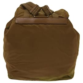 Prada-PRADA Backpack Nylon Brown Auth 67151-Brown