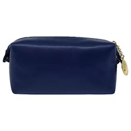 Loewe-LOEWE Pouch Leather Blue Auth 67125-Blue
