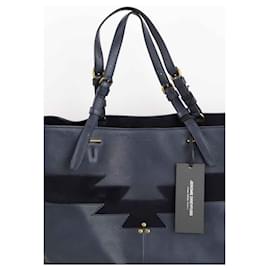 Jerome Dreyfuss-Bolsa tote Maurice de couro-Azul