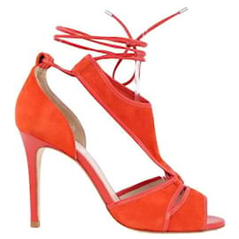 Lk Bennett-Suede heels-Orange